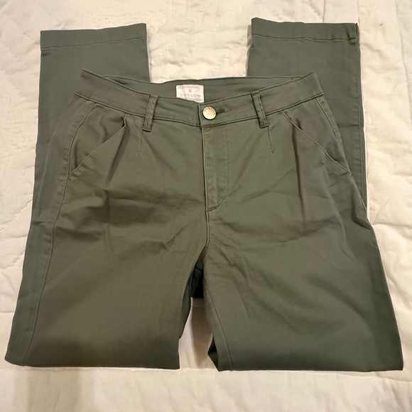 CASLON ARMY GREEN TROUSERS SIZE 8 - Picture 1 of 4